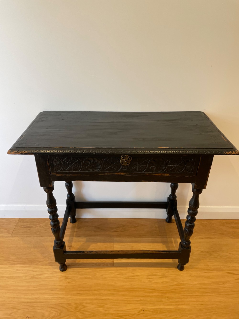 18th century painted oak side table 