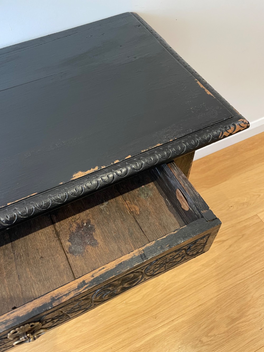 18th century painted oak side table  View VI