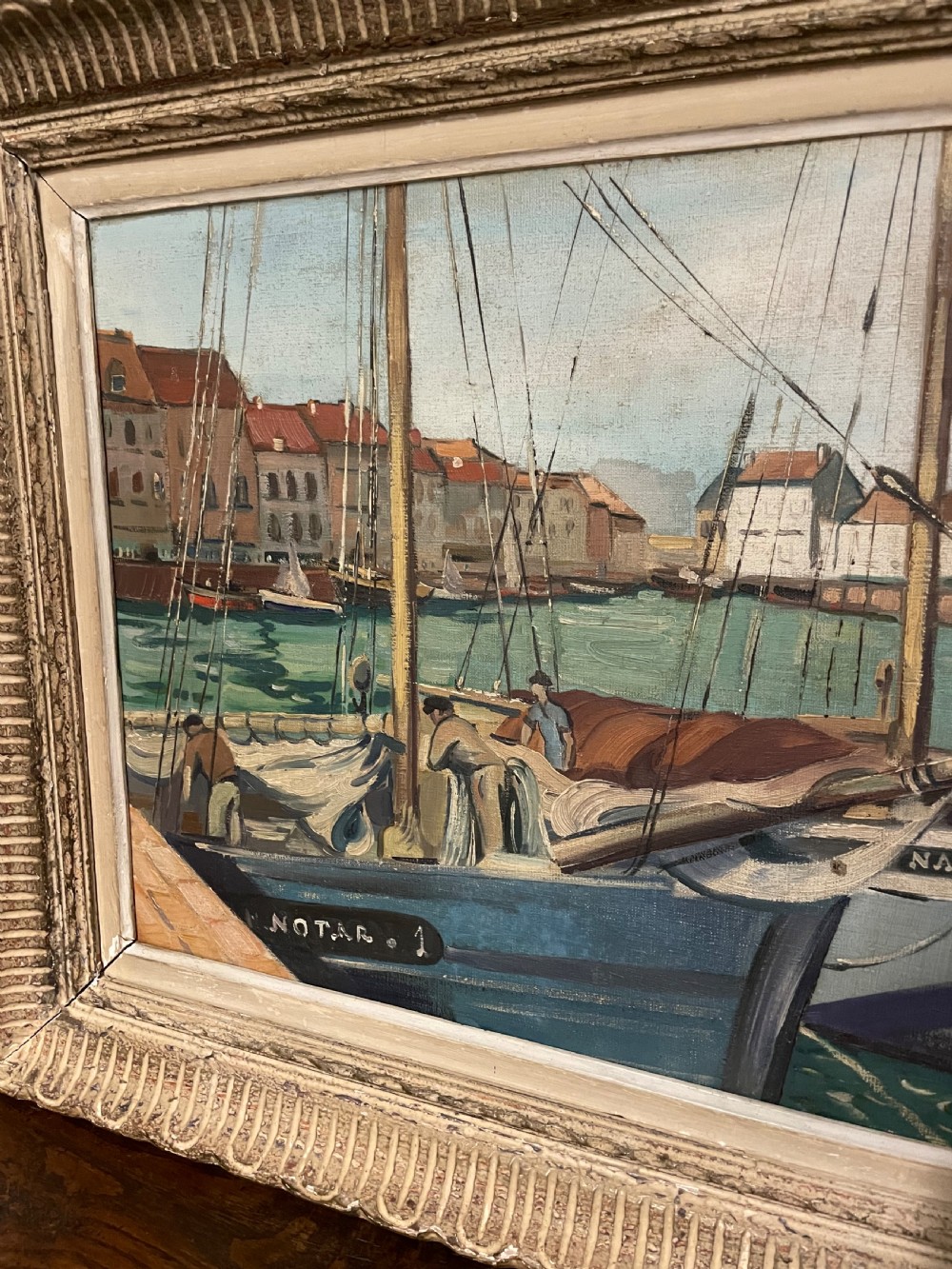 Oil painting of a harbour scene  View VIII