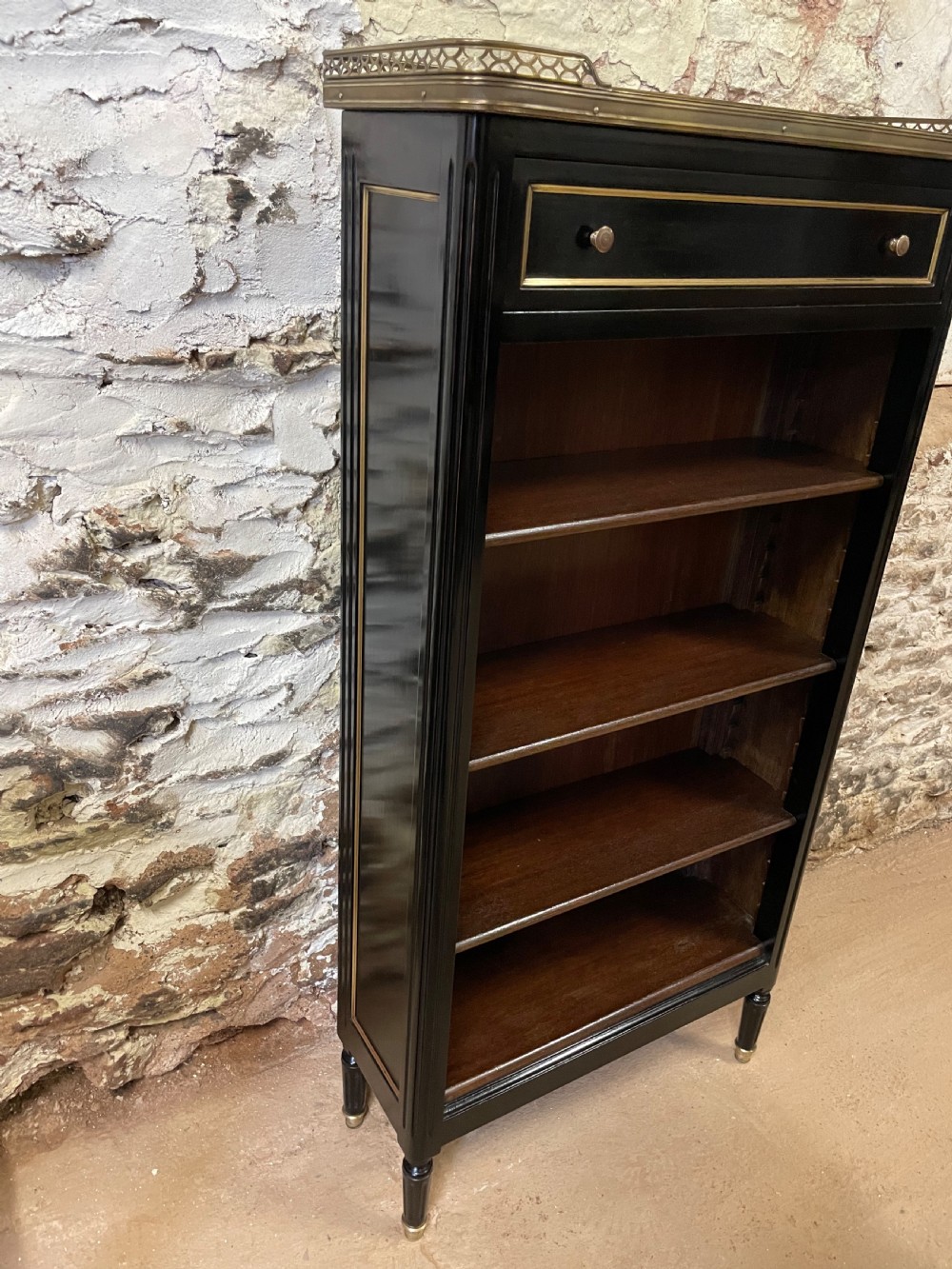 Small ebonised bookcase  View II