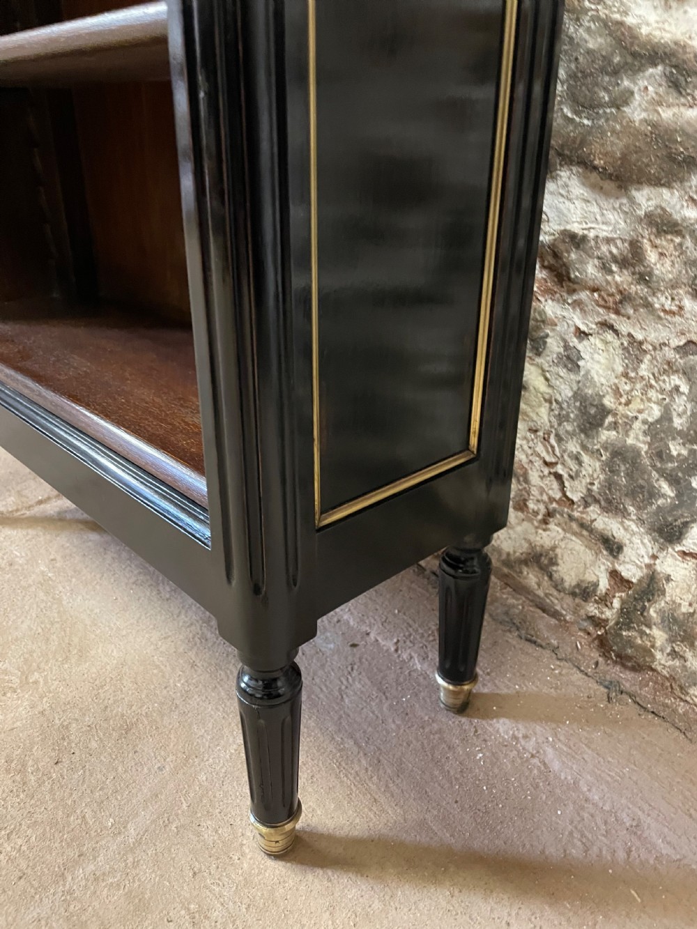 Small ebonised bookcase  View V