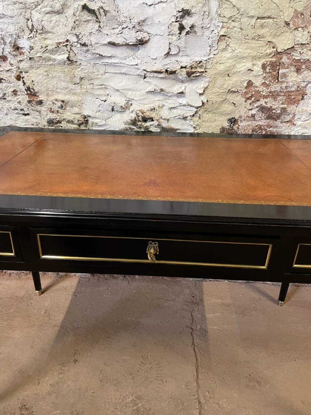 3 drawer ebonised writing desk  View III