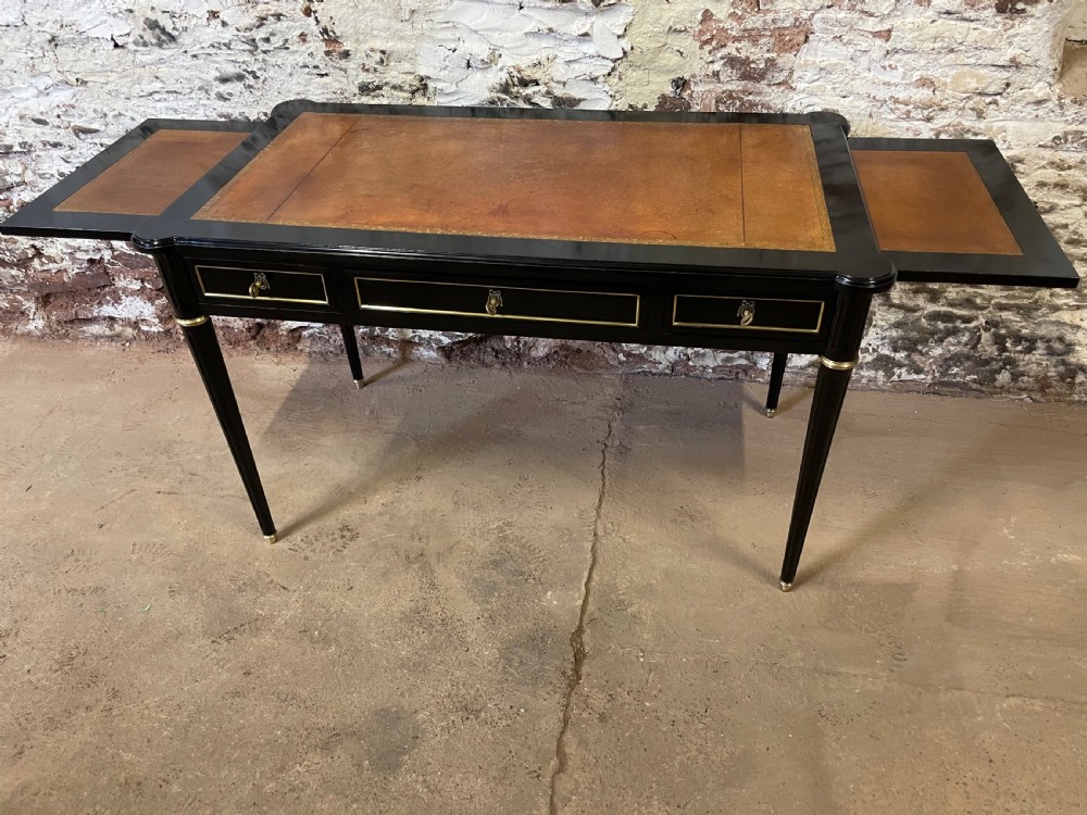 3 drawer ebonised writing desk  View V