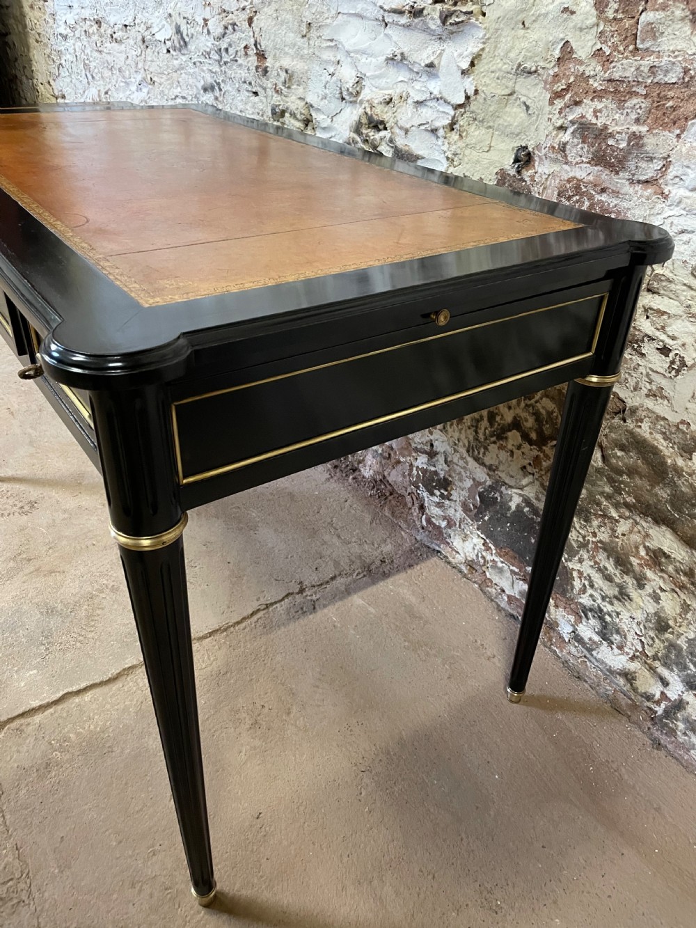3 drawer ebonised writing desk  View VI