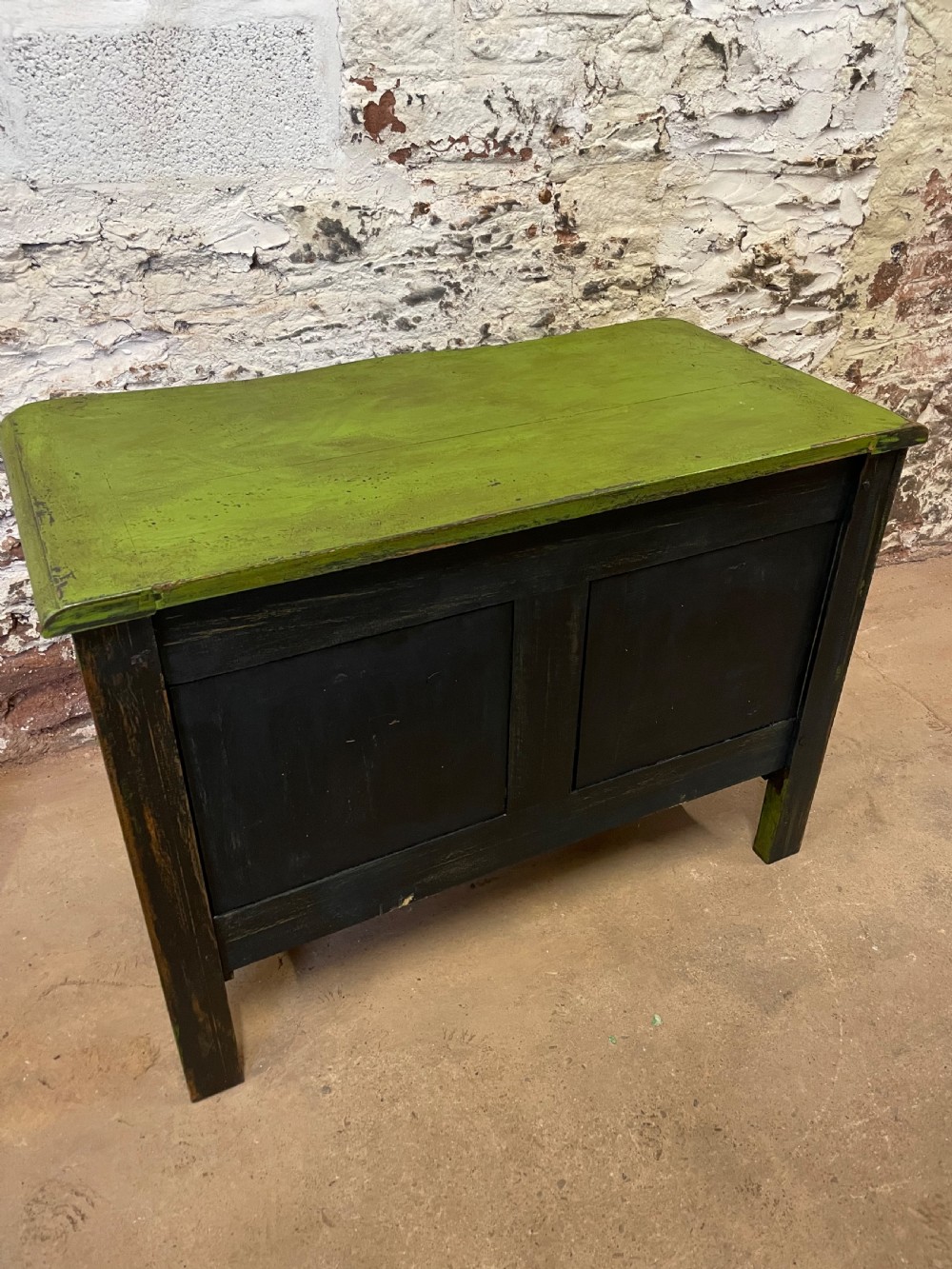 Painted serpentine fronted commode  View XI