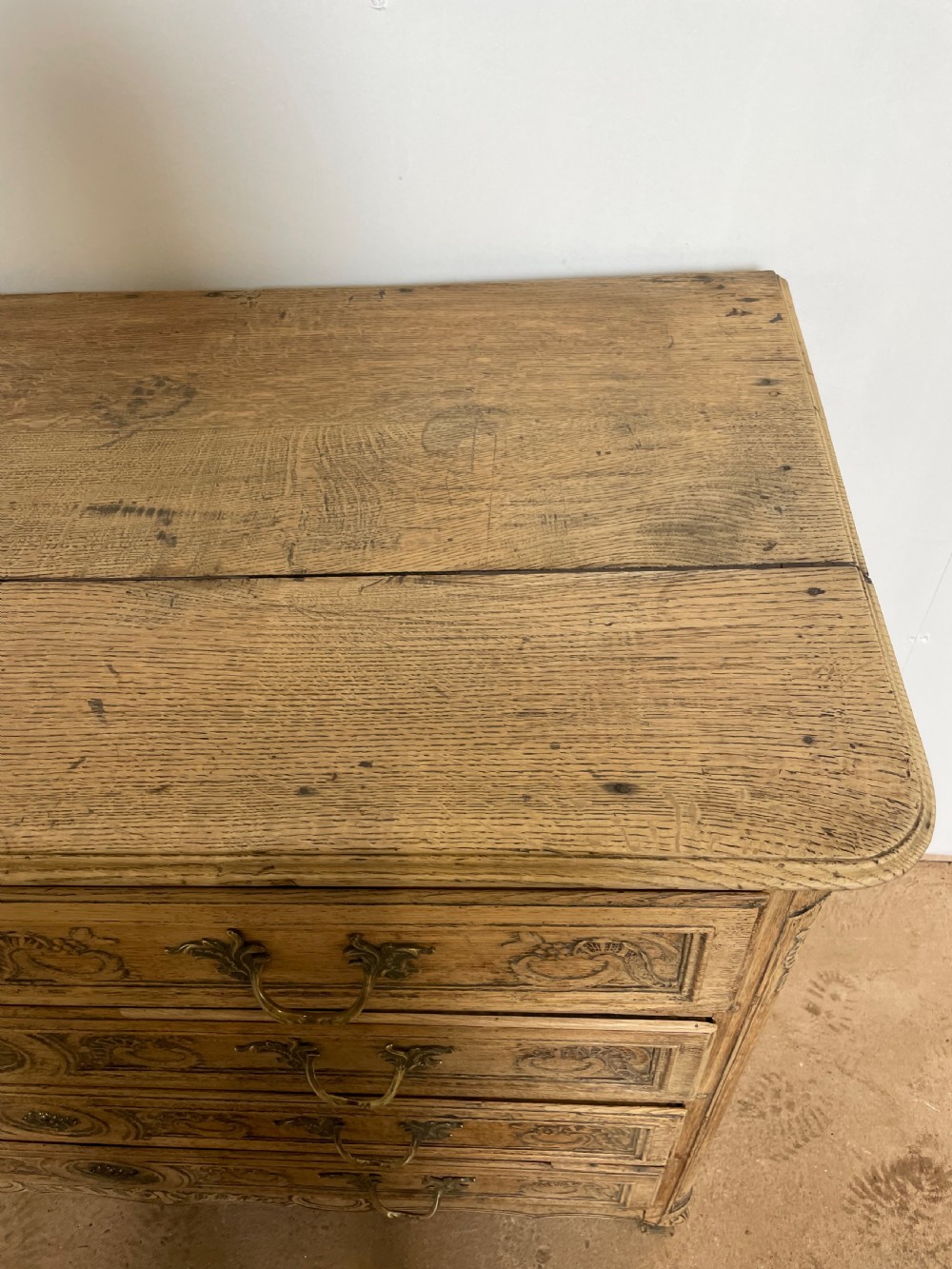 Scrubbed oak 4 drawer commode , chest of drawers  View IX