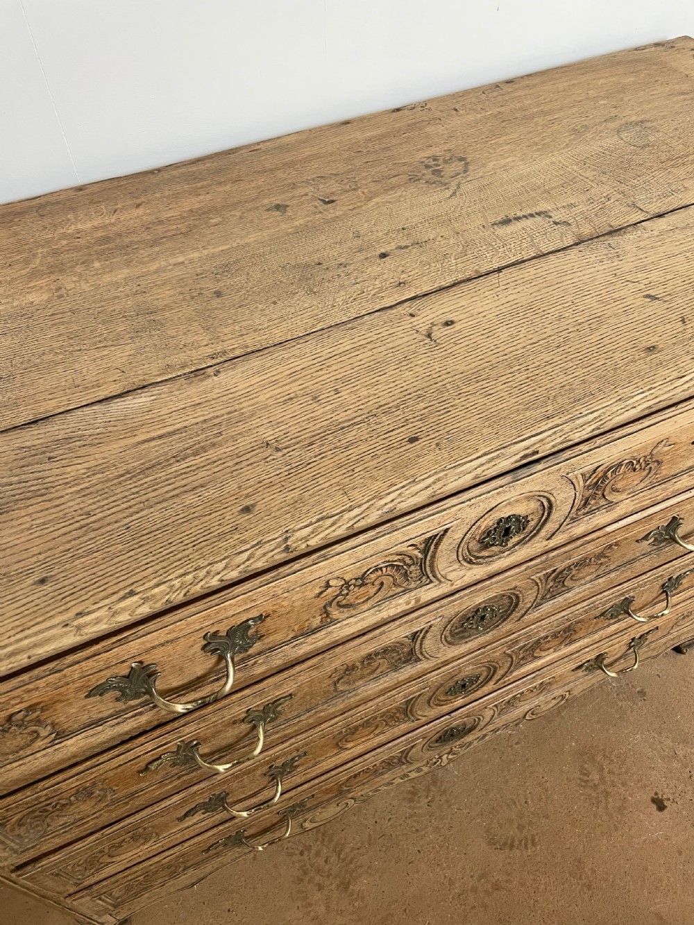 Scrubbed oak 4 drawer commode , chest of drawers  View X