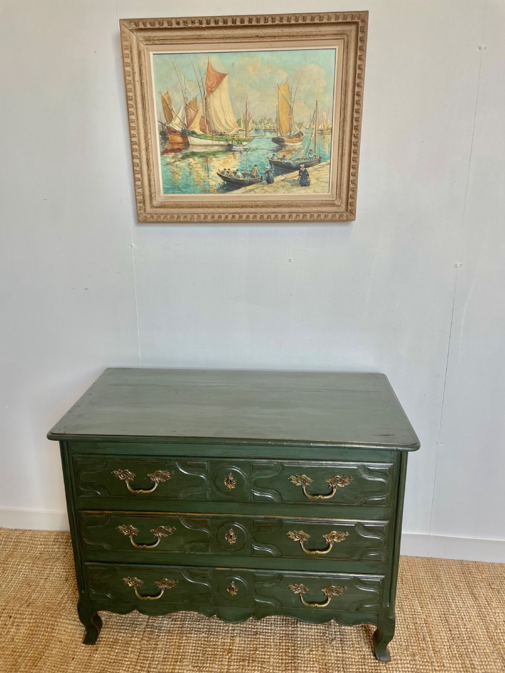 Painted oak commode  View II