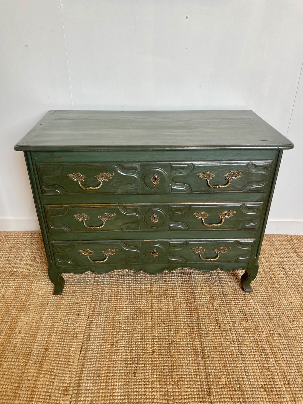 Painted oak commode 