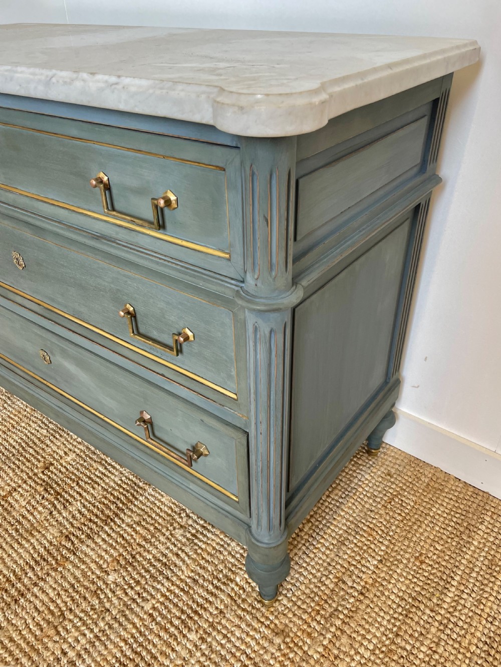 Painted Louis XVI style commode / chest of drawers  View III