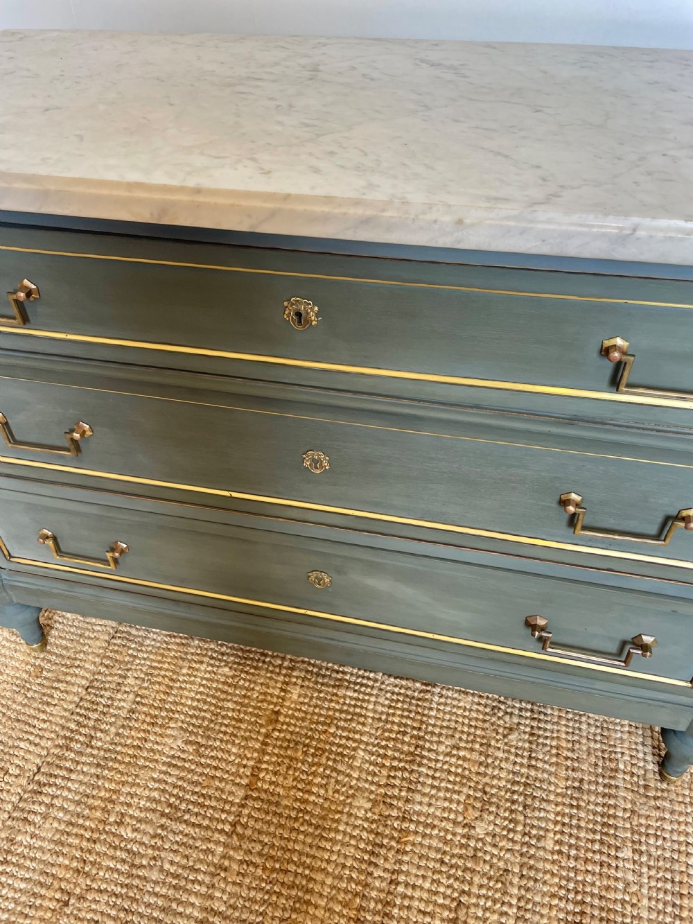 Painted Louis XVI style commode / chest of drawers  View V