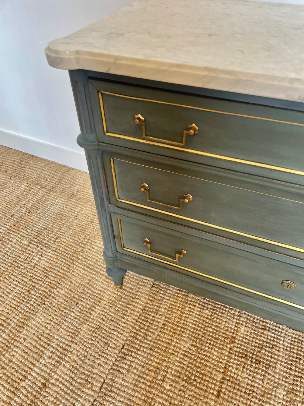 Painted Louis XVI style commode / chest of drawers  View VI