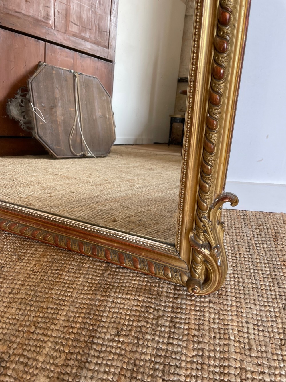 19th century French over mantle mirror  View VII