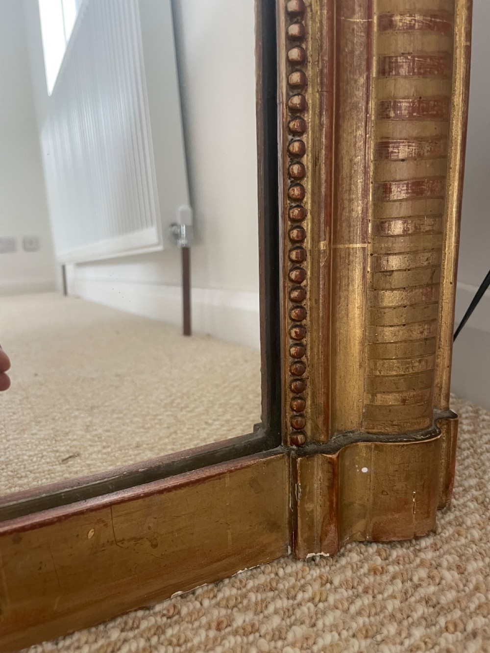 Large arch topped 19th century gilded over mantle  View VI