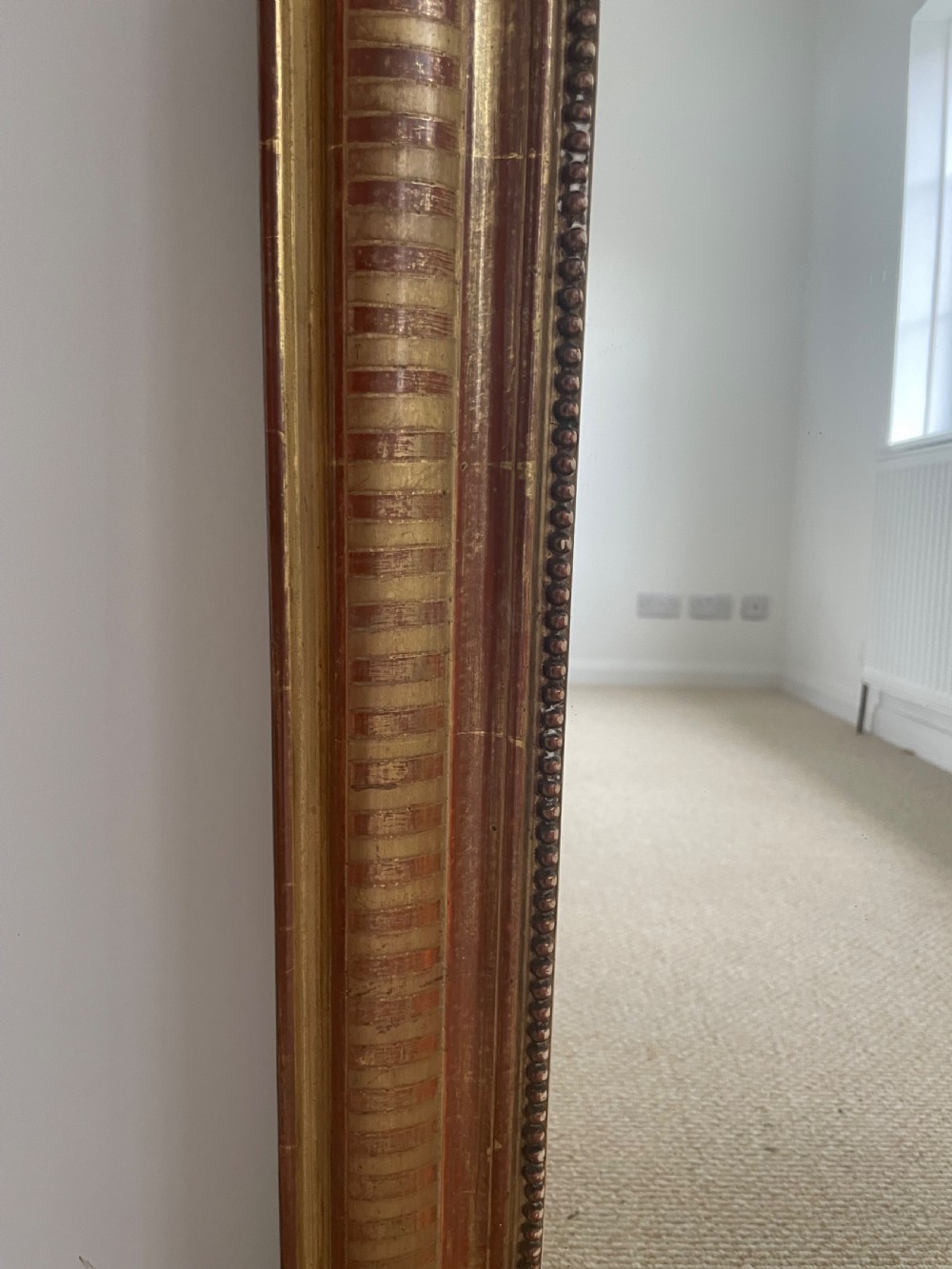 Large arch topped 19th century gilded over mantle  View IX