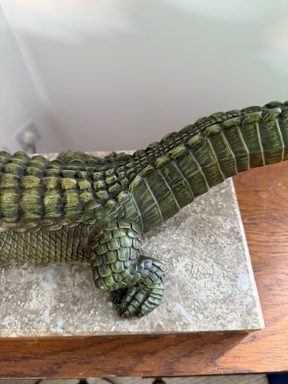 Art deco cold painted Crocodile View IV