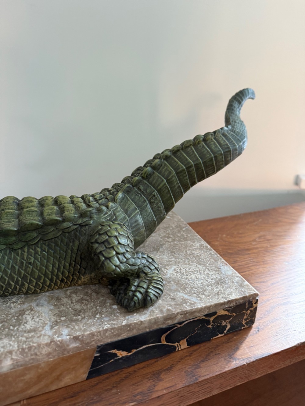 Art deco cold painted Crocodile View XI