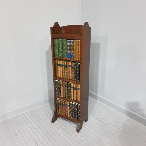Oak Open Bookcase of Slim Proportions