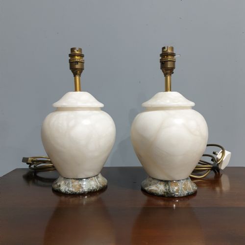 Super Pair Marble Table Lamps