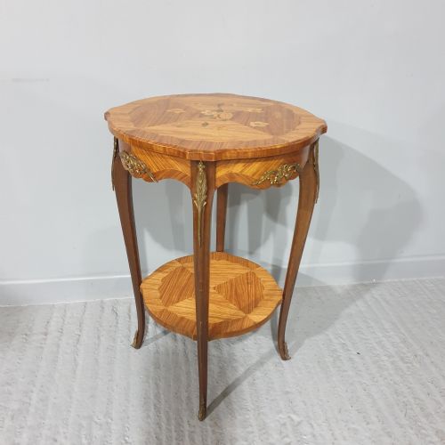 Very Good French Marquetry Occasional Table