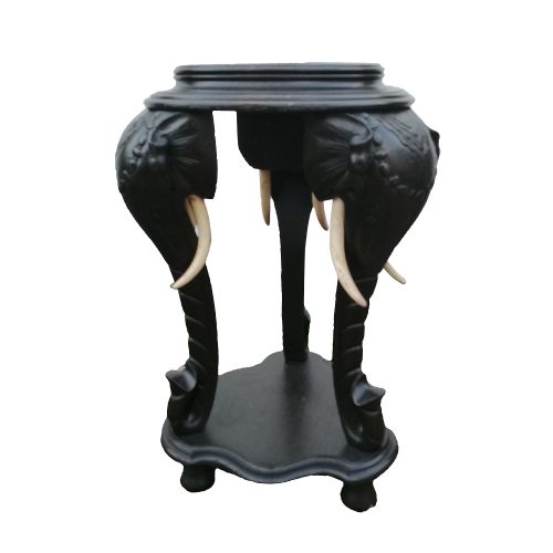 A SUPERB 19THCENTURY ANGLO INDIAN ELEPHANT TABLE URN STAND