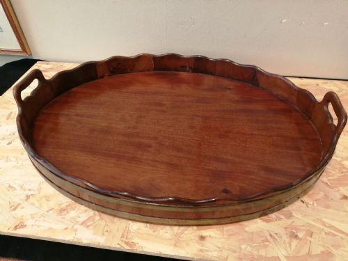A fine quality late 19th century Dutch oval tray