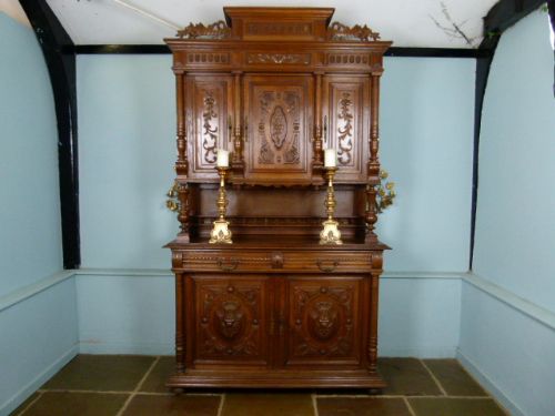fig 1. 
 French Carved Oak Henri II Revival Buffet Sideboard












































































































































































