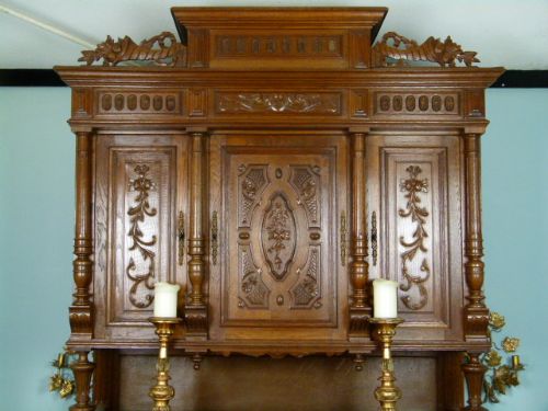 fig 2. 
 French Carved Oak Henri II Revival Buffet Sideboard











































































































































































