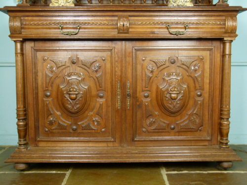 fig 4. 
 French Carved Oak Henri II Revival Buffet Sideboard












































































































































































