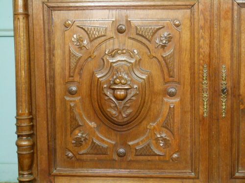 fig 5. 
 French Carved Oak Henri II Revival Buffet Sideboard











































































































































































