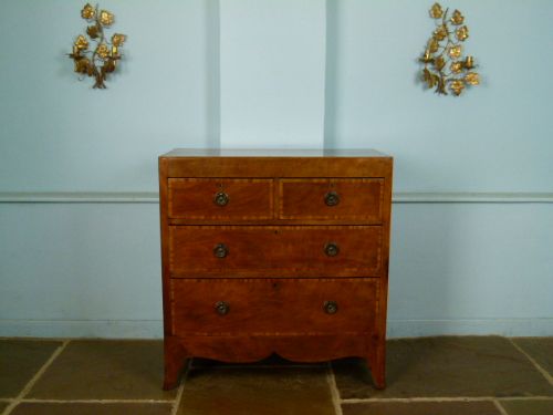 fig 1.  Regency Mahogany Chest Of Drawers
