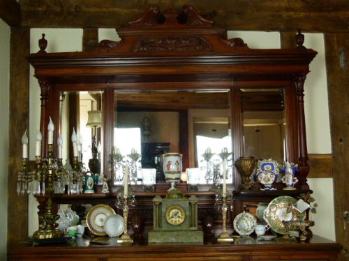 fig 2. Victorian Carved Walnut Mirror-Back Sideboard