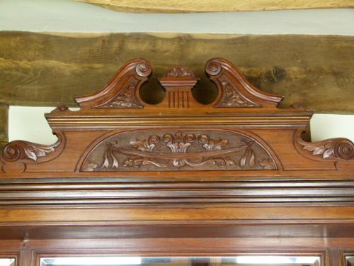 fig 3. Victorian Carved Walnut Mirror-Back Sideboard
