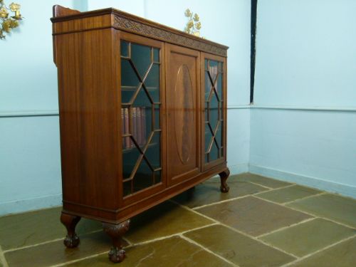fig 3. 1920`s Mahogany Georgian Style Dwarf Bookcase