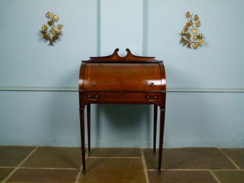fig 2. Edwardian Ladies Mahogany Cylinder Bureau 
 