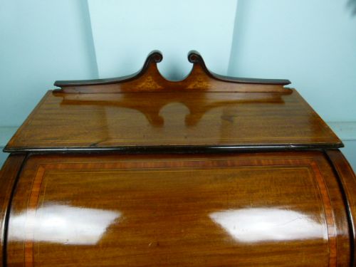 fig 3. Edwardian Ladies Mahogany Cylinder Bureau 
 