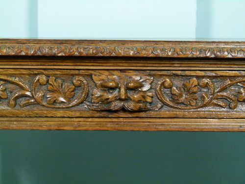 fig 4. Charming Victorian Carved Oak Hall Side table