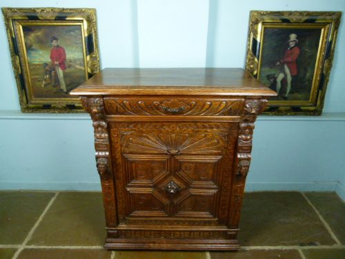 fig 2. Charming Victorian Carved Oak Sideboard