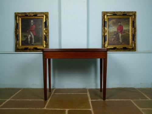 fig 1. Elegant George III Mahogany Fold-Over Tea Table