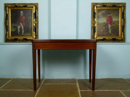 fig 2. Elegant George III Mahogany Fold-Over Tea Table