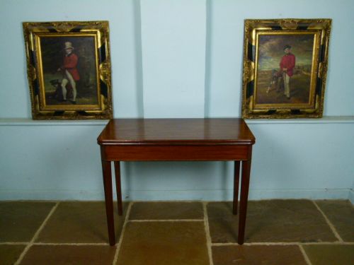 fig 3. Elegant George III Mahogany Fold-Over Tea Table
