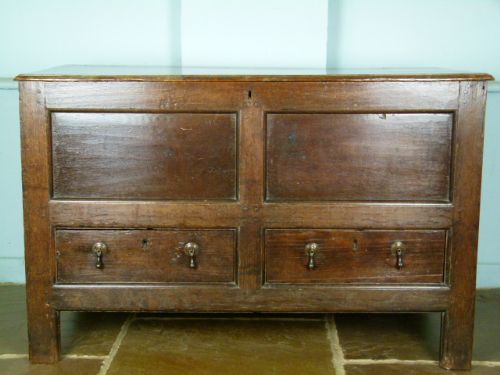 fig 3. Characterful 18thC Oak Georgian Mule Chest