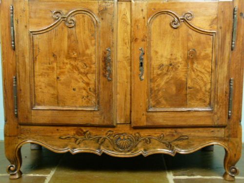Wonderful 18thc French "Provincial" Carved Elm Buffet