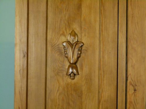 fig 4. Pretty Victorian Pine Triple Mirrored Wardrobe Breaks-Down 