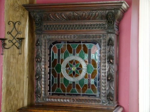 fig 3. Victorian Elaborately Carved Oak Cabinet