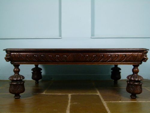 fig 1. Victorian Carved Oak Large Coffee Tea Table