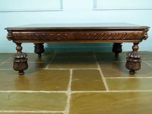 fig 2. Victorian Carved Oak Large Coffee Tea Table