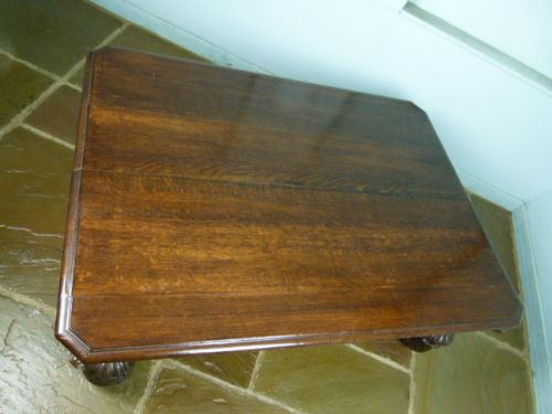 fig 4. Victorian Carved Oak Large Coffee Tea Table