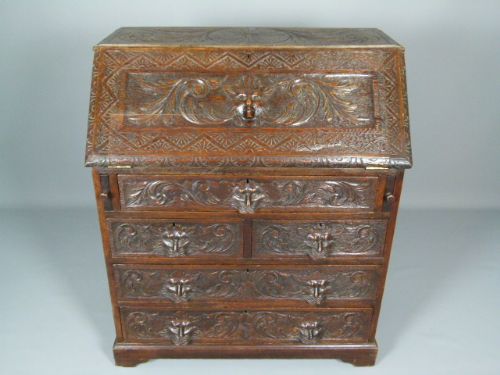 fig 3. Elaborately Carved Victorian Green Man Bureau