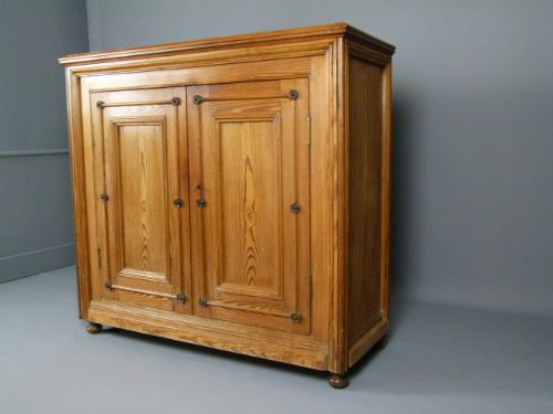 fig 2.  Victorian Pine Large Storage Cupboard Cabinet